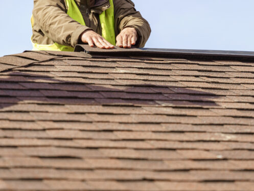 Installation of a shingle roof